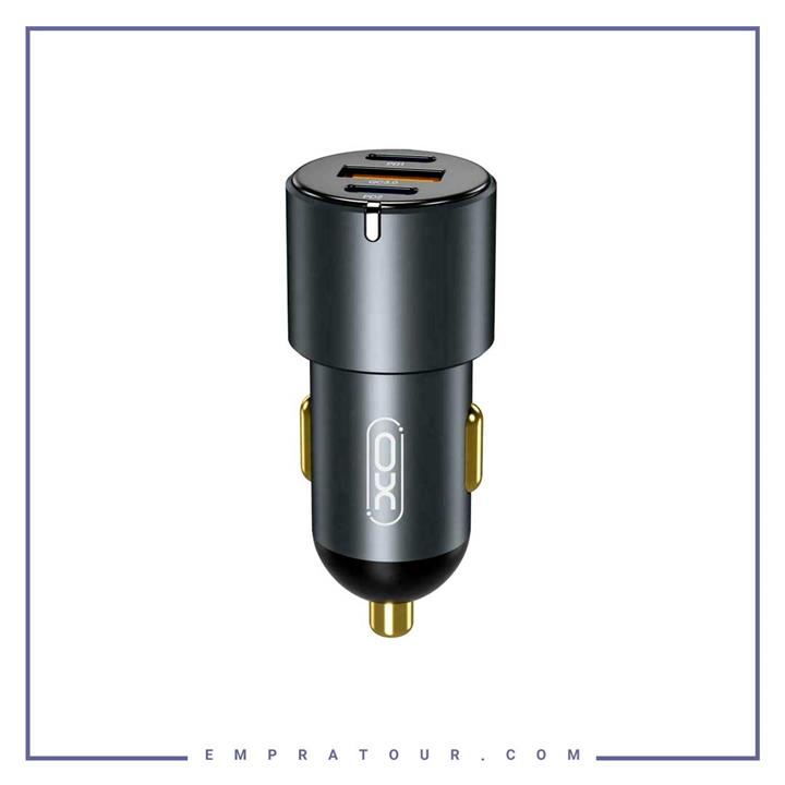شارژر فندکی 3 پورت 65 وات ایکس او XO-CC45 DUAL PD CAR CHARGER